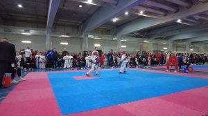 Тхэквондо ИТФ Лига 2023 Первый спарринг ? Королёв Родион 7 лет 29кг