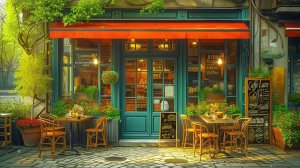 Positive Jazz Cafe Music for Study, Work - Relaxing Bossa Nova Music at Outdoor Coffee Shop Ambienc