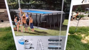 Установка, сборка и подогрев каркасного бассейна Intex Ultra XTR Rectangular Frame 26356 549х274х13