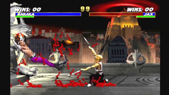 Mortal Kombat Trilogy - Baraka Combos