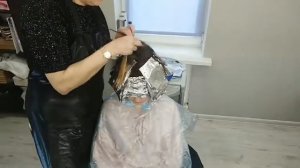 Окрашивание в техника начес.  Часть 3.