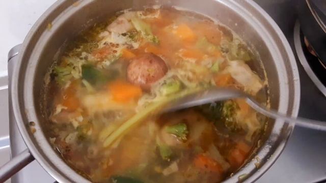 Суп-Пюре из Тыквы ? и Брокколи ?. Тыквенный крем-суп ? с овощами/Soupe de Potimarron? et Brocolis.