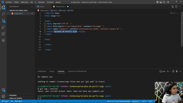 1 Página Web desde 0 empleando HTML, CSS y Git смотреть онлайн