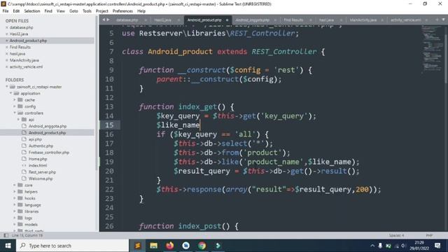 #5 Android REST API - query "like" MySQL Database
