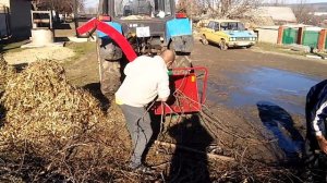 Работа измельчителя