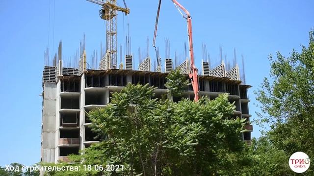 Ход строительства 18.06.2021  ТРИО КОМФОРТ Рождественская 55