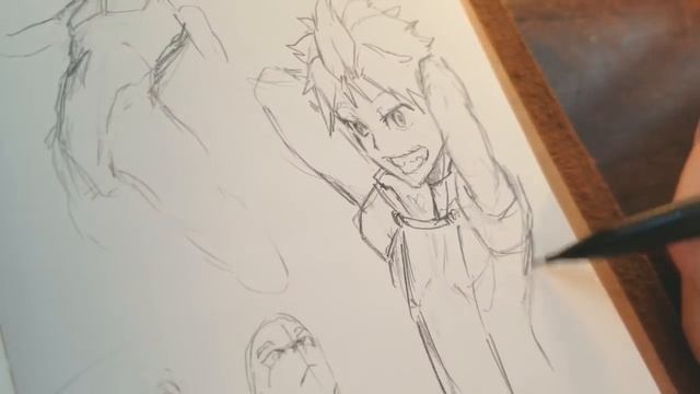Sketchbook Drawing New Manga Character - Daily Anime Sketch