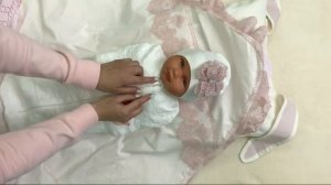 ВЯЗАНЫЙ ПЛЕД, УГОЛОК С КРУЖЕВОМ И БАНТ НА РЕЗИНКЕ