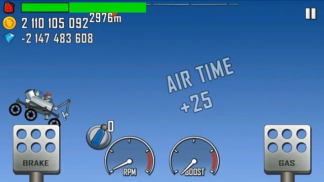 hill climb race game play with moon lander on roller coaster 5000m