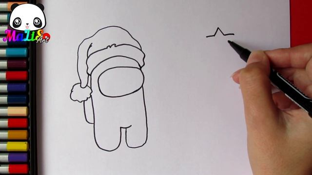 Амонг Ас готовится к Новому году  Как нарисовать новогодний скин | Як намалювати Among US новорічни