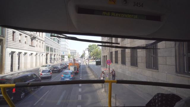Germany, Berlin, ride with double decker bus M48 from Potsdamer Platz to Leipziger Straße смотреть онлайн