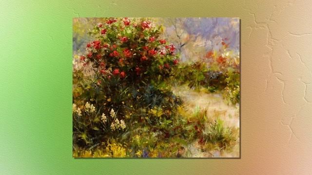 Розовые сады и другие пейзажи. Художник Bill Inman, Америка смотреть онлайн