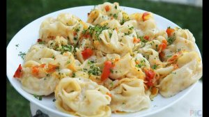 Рецепта МАНТОВ с овощами. Манты без мантоварки.