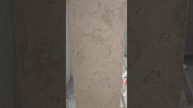 Декоративная штукатурка под бетон на неподготовленные стены. Decorative plaster for concrete.