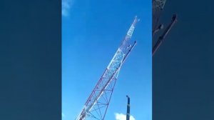 Подъём башни сотовой связи