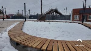 В Кинеле построили привокзальную площадь с фонтаном и теплыми остановками общественного транспорта.