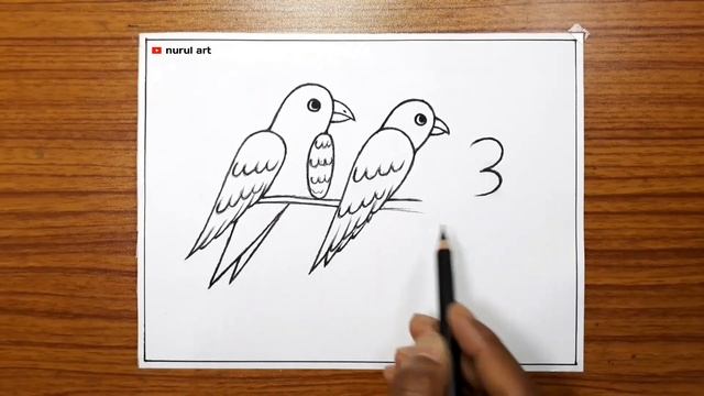 How to Draw Love Birds step by step from 2023 // Easy Drawing Tricks // 2023 drawing #NumberDrawing смотреть онлайн