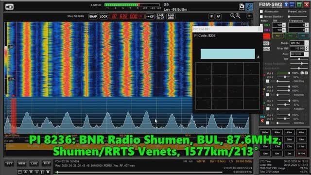 26.05.2020 05:43UTC, [Es], BNR Radio Shumen, Болгария, 87.6МГц, 1577км