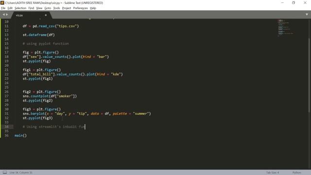 EP8. Plotting Visualization Plots || The Streamlit basics Tutorial Series || Adith Sreeram. смотреть онлайн