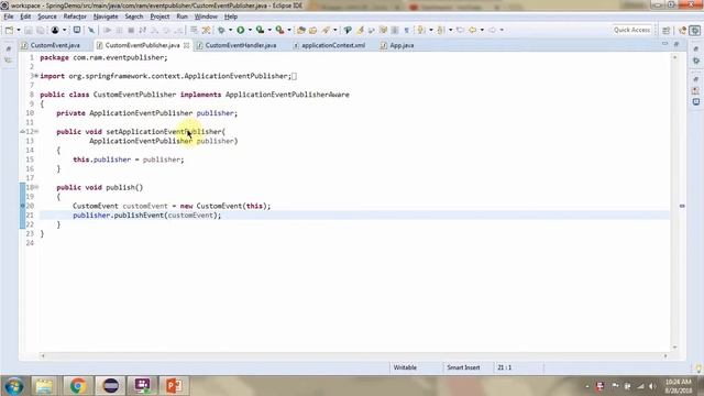 Implementing Custom Event Handling in Spring | Spring Custom Events Tutorial | Spring Event Handlin смотреть онлайн