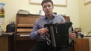 Обучение игре на баяне. Гамма до мажор правой рукой.