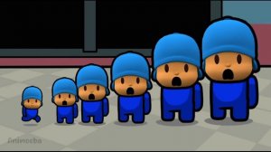 (Pocoyo) Pocoyo and TooToo Boy  Mini Crewmate has a Mini Crewmate Among Us animation