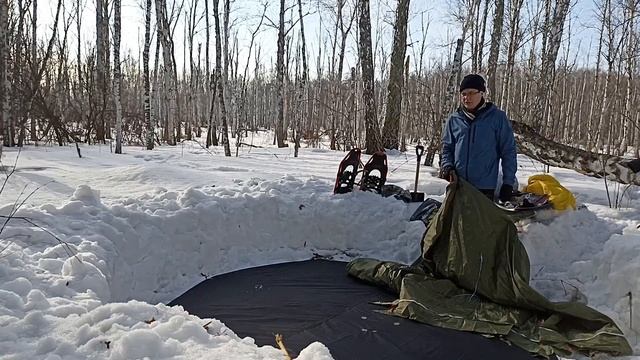 Обзор палатки под печку. Тент пирамида. Универсальная палатка для зимы и лета!