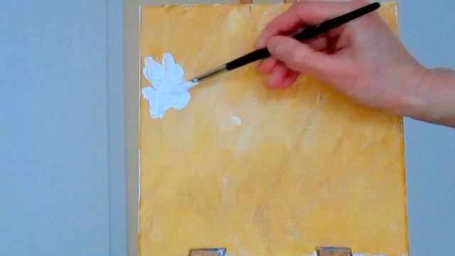 Техника Акрил Как рисовать акрилом . Уроки живописи и рисования. White Blossoms Daysies смотреть онлайн