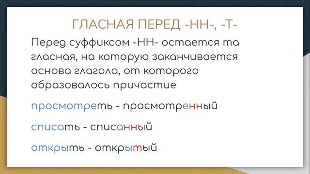 Cтрадательные причастия прошедшего времени