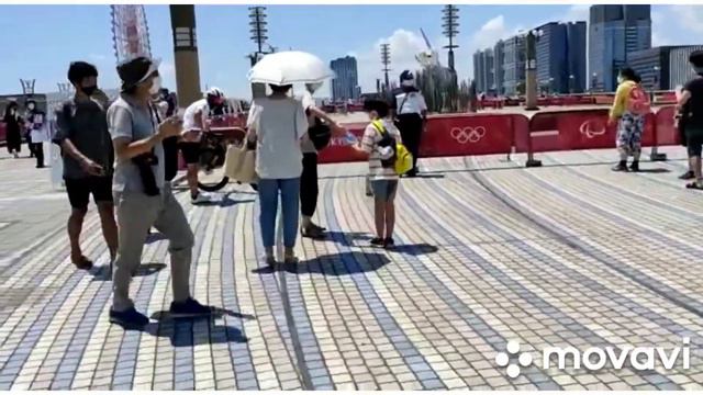 Олимпийский факел на острове Одайба в Токио / Оlympic torch on Odaiba Iceland. смотреть онлайн