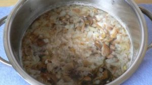 Суп из соленых грибов