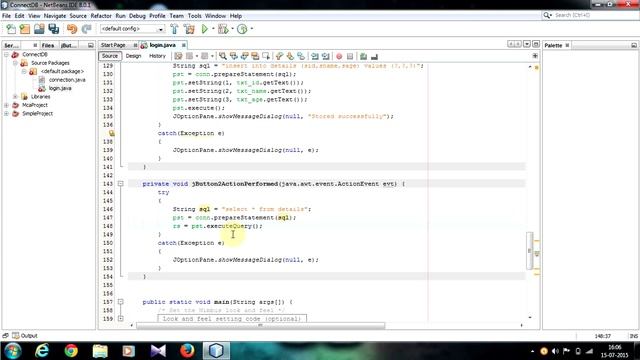 Java tutorial [Java Swings] - Displaying MySQL database values in a label Part 5 смотреть онлайн