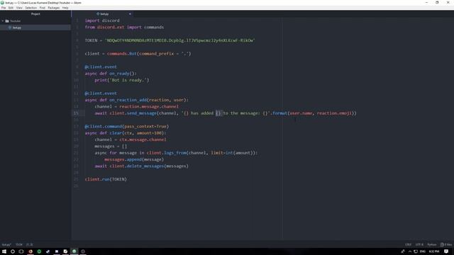 Discord.py: Making a Discord bot (Part 10: Reactions) смотреть онлайн
