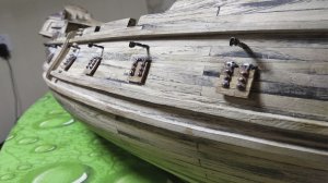 № 40 Сборка модели корабля Черная Жемчужина. Изготовление дверцы пушечного порта.