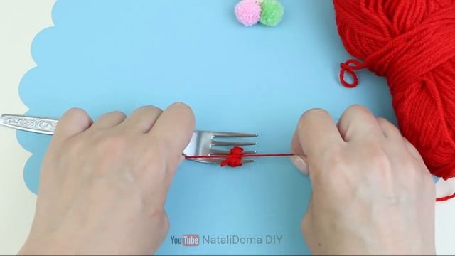 Сладкое Мороженое - Подвеска из Помпонов ??? Sweet Ice Cream - Charm of Yarn Making ? DIY NataliDom