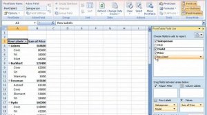 Microsoft Excel 2007 Tutorial - Pivot Tables