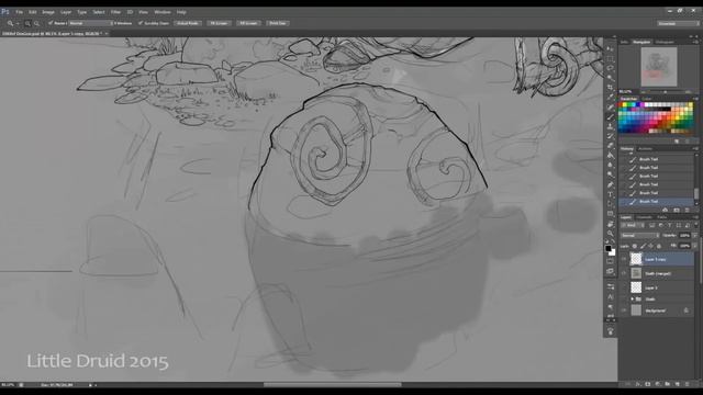 Speed Painting Dwarf Trouvaille. Рисуем иллюстрацию. CG Speedpaint