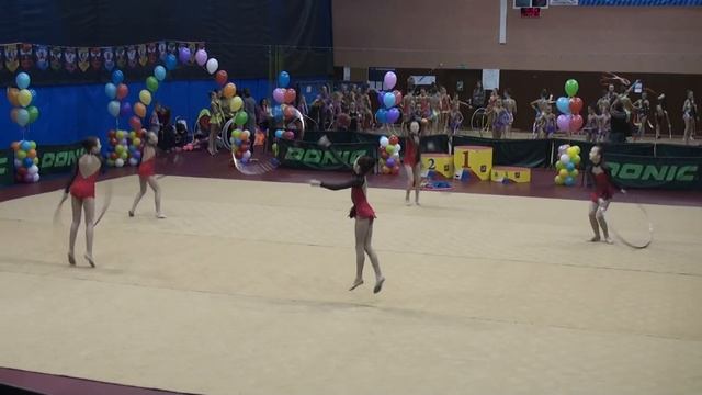 СШ 93, первый разряд. Пять обручей. Февральские узоры, 2015, СШ 93. смотреть онлайн