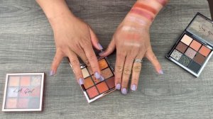 L.A. Girl Downplay | Playmate | Foreplay Eyeshadow Palette Swatches