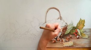 КАК НАРИСОВАТЬ НАТЮРМОРТ/ КАРТИНА ЦВЕТНЫМИ КАРАНДАШАМИ