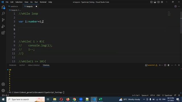 Part 9: Looping Statement in TypeScript