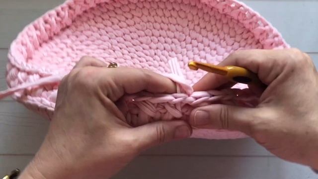 ?ЛУЧШИЙ УЗОР ДЛЯ БОЛЬШИХ КОРЗИН! Устойчивая корзина большого диаметра и высоты из трикотажной пряжи смотреть онлайн