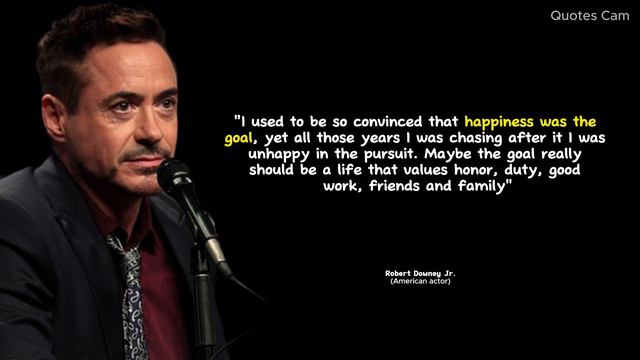 Robert downey, jr  |  That tell a lot about our life | Quotes Motivation
