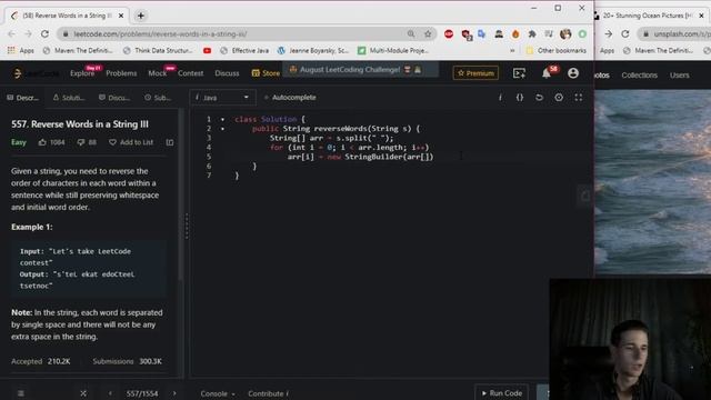 LeetCode 557. Reverse Words in a String III Solution Explained - Java смотреть онлайн