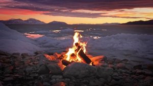 Костер в 4к. Живописные виды. Природа и медитация. Смотрите видео перед сном.
