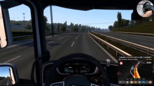 По встречке в Euro Track Simulator 2. Играю на руле. Отжигаю на трассе в ETS2 gameplay. Часть 2