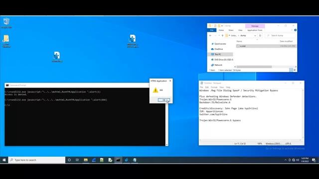 Microsoft Windows .Reg File Dialog Spoof / Mitigation Bypass / Windows Defender Bypass смотреть онлайн