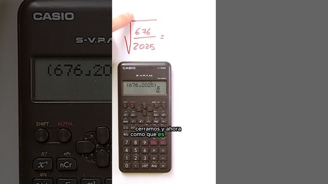 ? Simplificar RAÍCES con FRACCIONES con la CALCULADORA #matematicas #educativo #calculadora