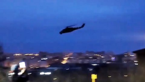 Видео пролета вертолета ВСУ в Белгородской области