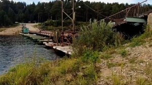 Мост, который разбирают в мае. Река Луза, посёлок Лальск.
